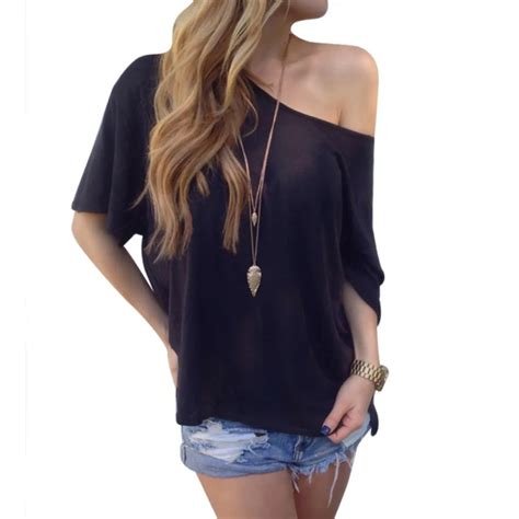 Buy Sexy Street Hot Female Casual Solid Off Shoulder