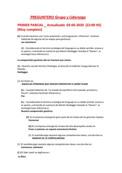 Parcial Grupo Y Liderazgo Preguntero Grupo Y Liderazgo