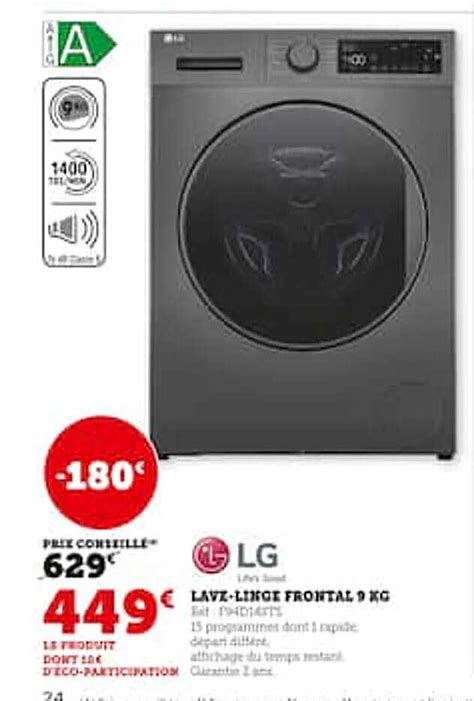 Promo Lave Linge Frontal Kg Lg Chez Hyper U Icatalogue Fr