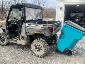 Amazon VIAGL Adjustable Trash Can Transporter Hitch With 2 Hitch