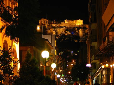 Eolou Street at night Photo from Monastiraki in Athens | Greece.com