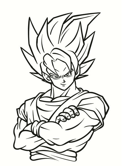 Adult Goku Dragon Ball Z Coloring Page