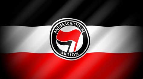 Alternate German Anti Fascistnazi Action Flag By Columbiansfr On