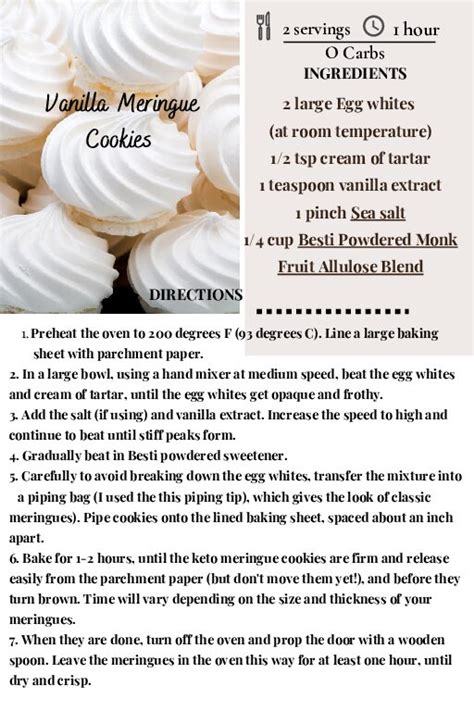 Vanilla Meringue Cookies Best Weight On You