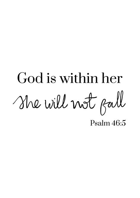 God Is Within Her She Will Not Fall Psalm Wall Print Artofit