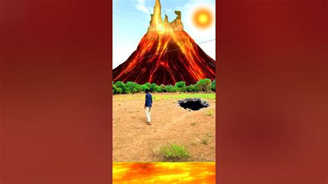 ज्वालामुखी ब्लास्ट हो गया 🌋 😰 Vfxshorts Vfx Youtube