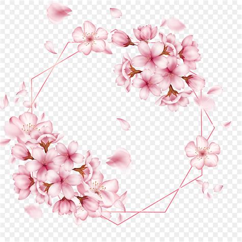 Cherry Blossom Petals White Transparent Rose Gold Light Effect Cherry