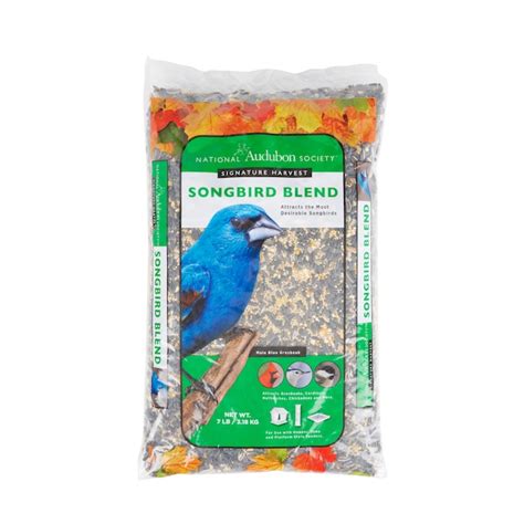 National Audubon Society Songbird Blend Black Oil Sunflower Bird Seed 7 Lb 009460 At