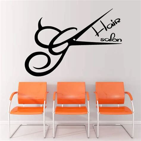 Unisex Hair Salon Sticker Hairdresser Beauty Salon Decal Barber Posters Vinyl Wall Decals Decor