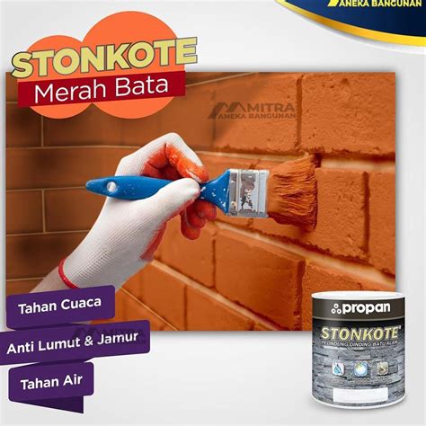 Jual Pusat Obral PROPAN STONKOTE BATA MERAH COATING BATU ALAM CAT