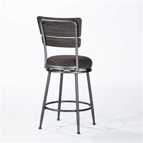 Home Square 2 Piece 26 Height Wood Back Swivel Counter Stool Set In Charcoal 1 Fred Meyer