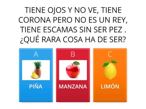 ADIVINANZAS FRUTAS Quiz