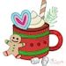 Christmas Embroidery Designs Hot Chocolate Cups Embroidery Design Bundle Etsy