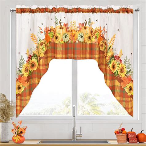 Collections Etc Decorative Leaf Fall Window Valance Rod