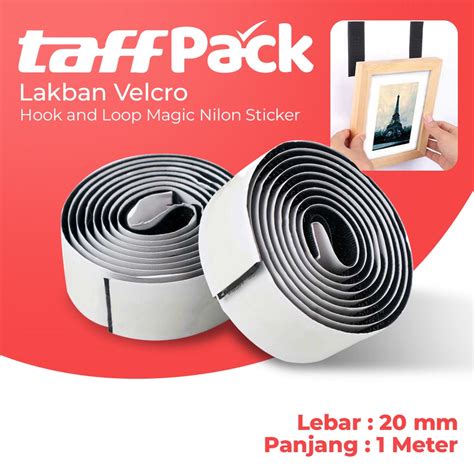 Jual Taffpack Lakban Velcro Hook And Loop Magic Nilon Sticker Mm