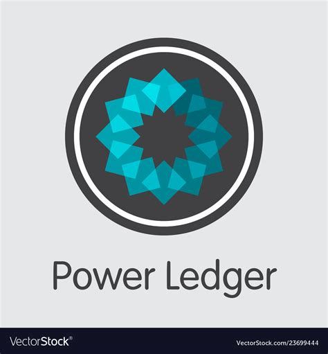 Powr Power Ledger The Logo Of Money Or Market Vector Image