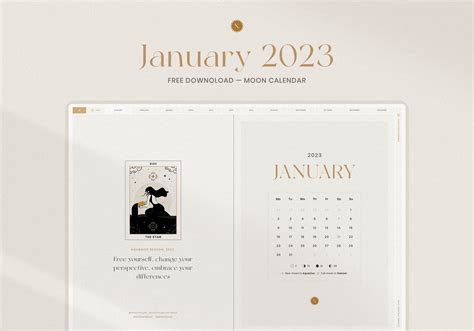 Monthly Moon calendar January 2023 Edition — Free Download (.PDF ...