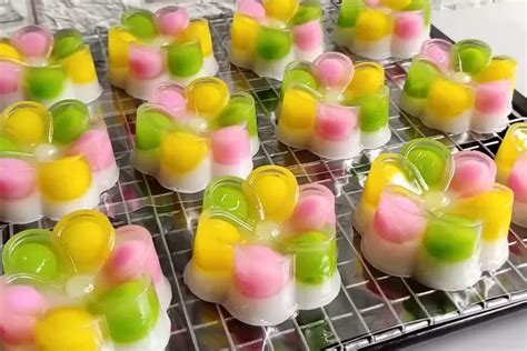 Resep Cemilan Cantik Puding Warna Warni Ini Mudah Banget Membuatnya