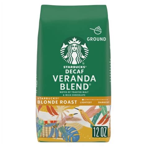 Starbucks Decaf Veranda Blend Blonde Roast Ground Coffee 12 Oz