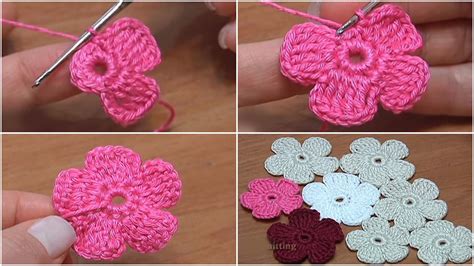 Crochet 5 Petal Flower Pattern