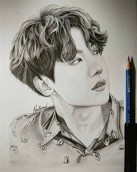 Pin By Yumi On Hoseok ＊j Hope ★bts Kpop Drawings Bts Drawings Sketches