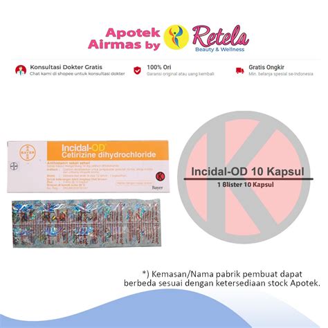 Jual INCIDAL OD 10MG 1 STRIP 10 TABLET Shopee Indonesia