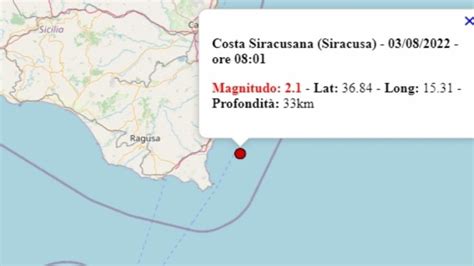 Terremoto In Sicilia Oggi Agosto Scossa M In Provincia Di