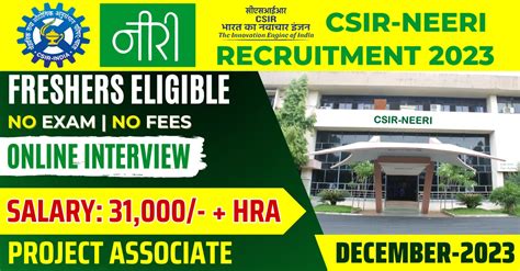 Csir Neeri Recruitment For Project Associate Salary Apply