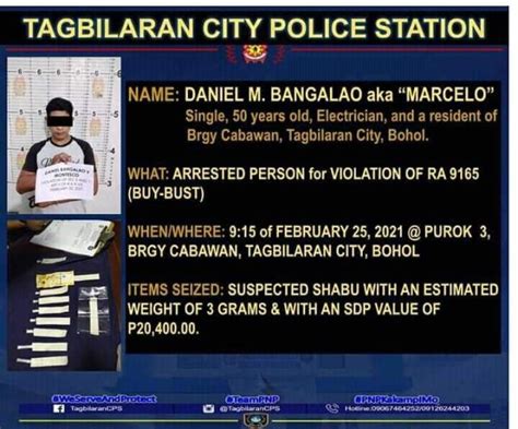 Police Nab ‘high Value Target In Drug Bust Operation In Tagbilaran