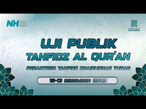 Uji Publik Tahfidz Al Qur An Kelas Viii Putra Youtube