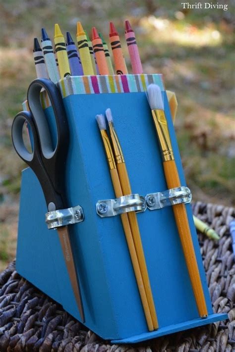 Turn a Knife Block Into a DIY Craft Holder - Knife Block Ideas