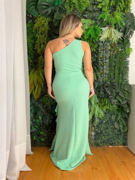 Anny Moda Feminina E Acess Rios Vestido Longo Mula Manca Um Ombro S