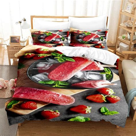 Strawberry Bedding Set Duvet Cover Set 3d Bedding Digital Printing Bed