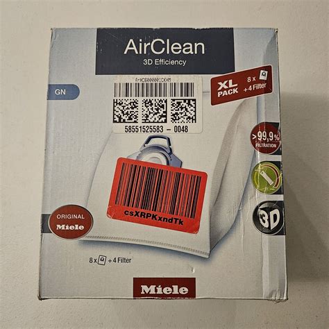 Miele AirClean 3D Efficiency Dust Bag Type GN XL Value Pack 8 Bags 4