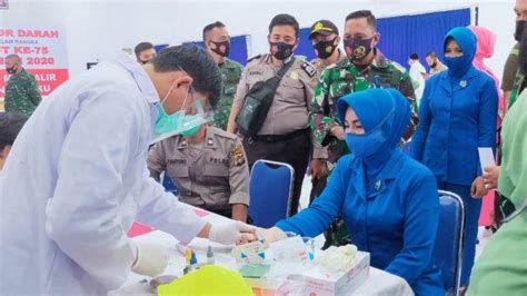 Lanal Bangka Belitung Gelar Baksos Donor Darah Dalam Rangka HUT Ke 75