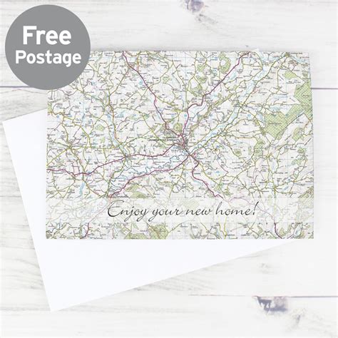 personalised present day map card personalised gifts