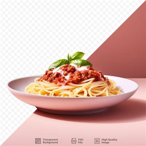 Premium Psd A Bowl Of Spaghetti With Tomato Sauce And A Bowl Of Sauce