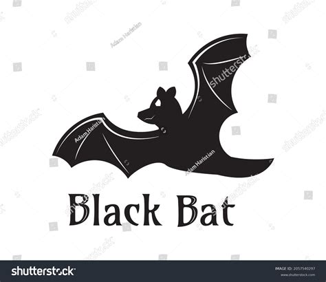 Black Bat Logo Design Stock Vector Royalty Free 2057540297 Shutterstock