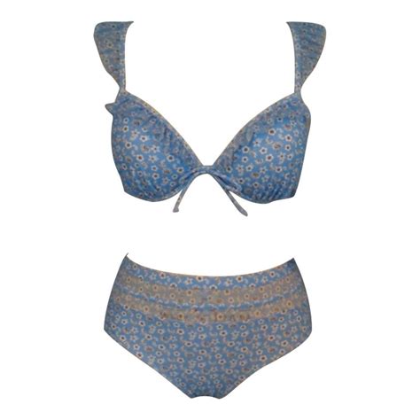 Traje De Baño Ocean Pacific Talla Ch Flores Mini Con Mesh Azul Walmart