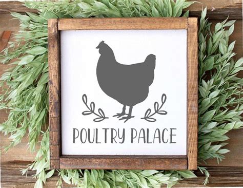 Chicken Svg Chicken Sign Svg Poultry Farmhouse Farm Hen Etsy