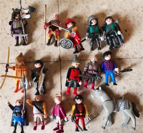 Playmobil Personnages Chevaliers Soldats Avec Armes Et Accessoires