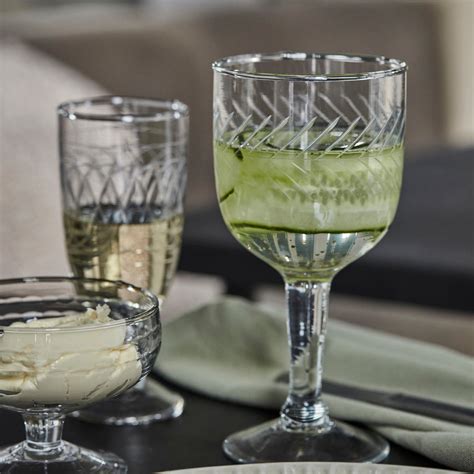 Etched Gin Glass Greige Lifestyle