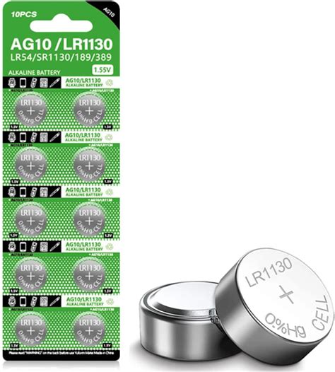 Txy 10pcspack Ag10 Alkaline Button Battery Lr1130 389