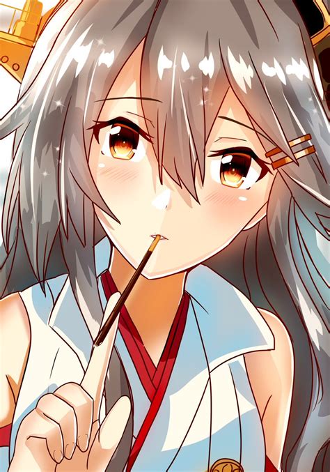 艦これ「秘書艦の 榛名がしょうぶを しかけてきた艦これ ポッキーの日 」ろころこのイラスト