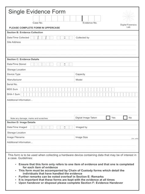 Evidence Form Fill Online Printable Fillable Blank PdfFiller