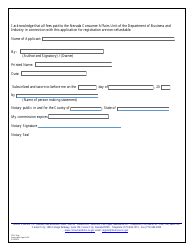 Nevada Application For Registration Structured Settlement Purchase