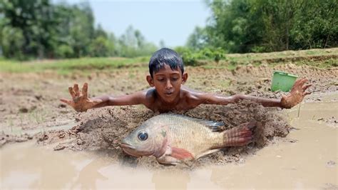 Wow Really Amazing Excellent Search Catching Big Fish By Hand Fishing