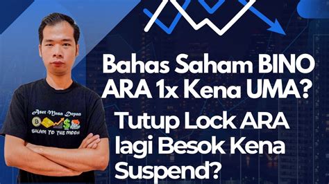 Bahas Saham BINO Baru ARA 1x Kena UMA Langsung Dan Di Tutup Lock ARA