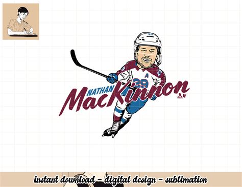 Nathan MacKinnon Caricature Colorado Hockey Png Sublima Inspire