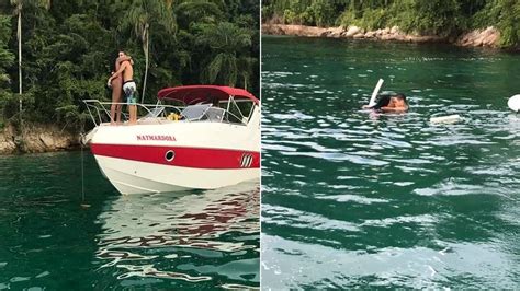 Namorando Ludmilla Fotografada Aos Beijos Rapaz No Mar De Angra